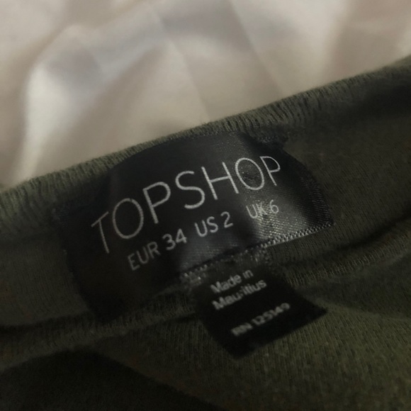 Green lettuce trim crop top from top shop - Picture 2 of 3